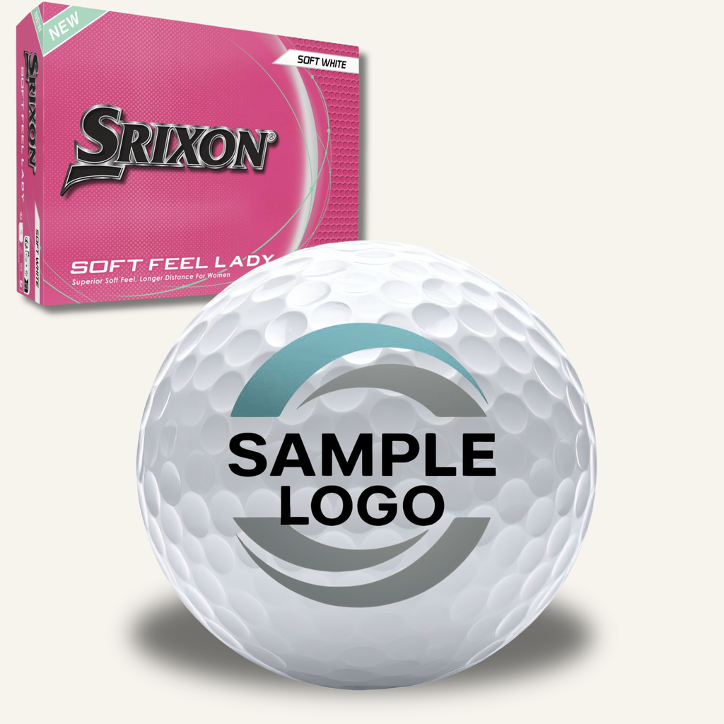 Custom Single-Sided Logo Srixon Soft Feel Lady Pink Golf Balls