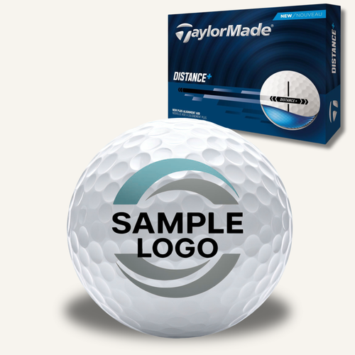 Custom Single-Sided Logo TaylorMade Distance+ Golf Balls
