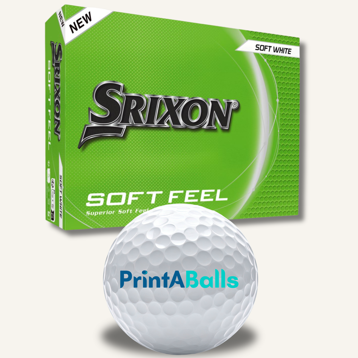 Custom Single-Sided Logo Srixon Soft Feel Golf Balls