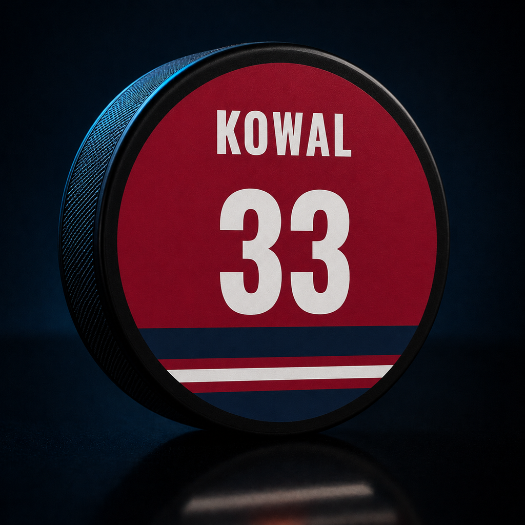 Custom Jersey-Back Hockey Puck