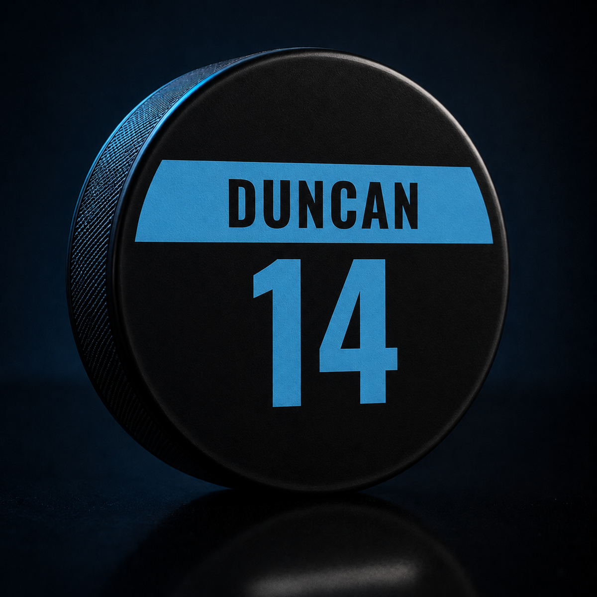 Custom Jersey-Back Hockey Puck