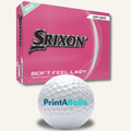 Custom Single-Sided Logo Srixon Soft Feel Lady Pink Golf Balls