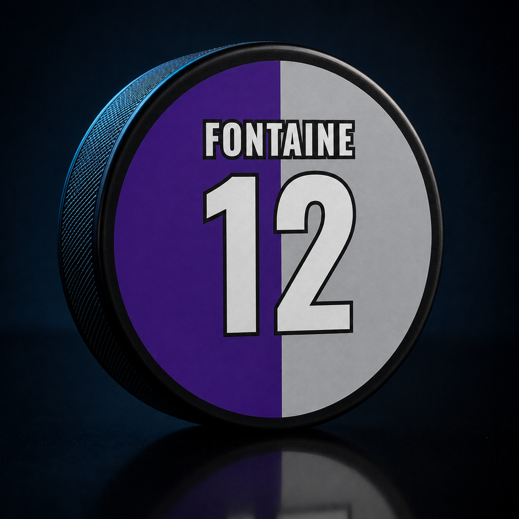 Custom Jersey-Back Hockey Puck